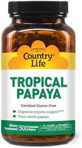 Country Life - Natural Tropical Papaya Enzyme - 500 Chewable Wafers