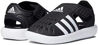 adidas Unisex-Baby Summer Closed-Toe Water Sandals, black/white/black, 6