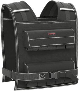 SPORTNOW 20KG Adjustable Weighted Vest for Men and Women, Weight Vest with 15 Metal Weights, Adjustable Straps and Reflective Strips, Running Cardio Exercise Strength Training