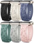 6 Pack Floral Engraved Bands Compat