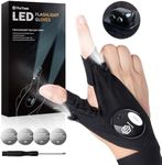ThxToms LED Flashlight Gloves,Fathers Day Dad Gifts from Daughter Son Wife, Christmas Birthday Gifts for Men Dad Him Boyfriend Husband,Cool Gadget Hands Free Lights for Repairing Fishing Camping