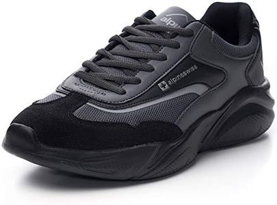 Alpine Swiss Stuart Mens Chunky Fashion Sneakers, Black, 11