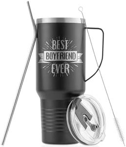 Onebttl Gifts for Boyfriend, Anniversary Valentines Day Gifts for Him, Boyfriend Birthday Gifts, 40oz Stainless Steel Tumbler, Black, Best Boyfriend