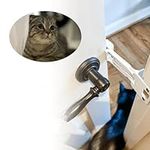 2 Pack Cat Door Latch - Retractable Cat Door Latch Holder to Keep Pet Door Open, Canine-Resistant, Portable Sturdy Door Stopper and Pet Door Alternative.