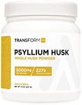 TransformHQ Whole Psyllium Husk 8 OZ Powder - 5000mg Per Serving - Gluten Free, Non-GMO