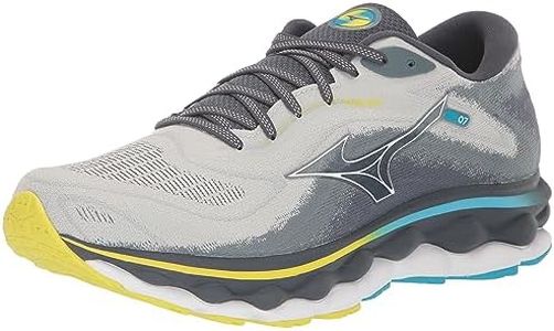 Mizuno Men's Wave Sky 7 Running Shoe, Pearl Blue-White, 12.5 Wide