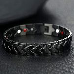 Strong Magnetic Bracelets for Men Titanium Double Strength Magnets Wristband Bracelets