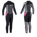 Osprey Girls Full Length 3 mm Summer Wetsuit, Kids Neoprene Surfing Bodyboarding Wetsuit, Origin, Multiple Colours, M