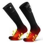 Heated Socks for Men Women, SAVIOR HEAT 2023 Electric Rechargeable Battery Thermal Warming Thick Ski Socks for Winter Cold Weather Hunting Hiking Camping Skating Snowboarding Cycling Fishing