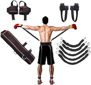 Boxing Training Resistance Band Set Leg Strength and Agility Training Strap System for Boxing,MMA,Muay Thai,Karate Combat, Basketball,Football Build Speed and Strength for Hitting, 250lb Black