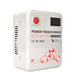 uyoyous 2000W Step Down Voltage Transformer 220V~240V to 100V~120V US to UK Voltage Converter with Temperature Control Circuit Breaker Protection with Voltage Display Screen