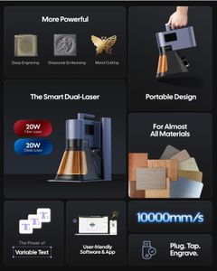 LaserPecker LP5 20W Dual Laser Engraver – High Precision Cutting Machine