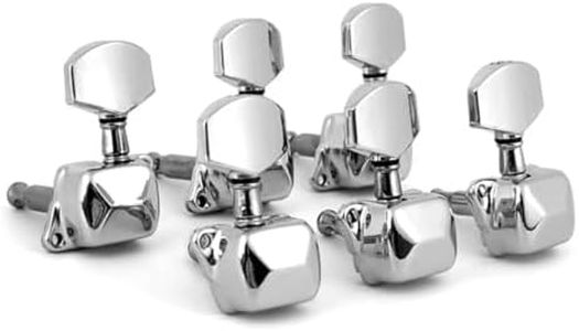 Tuning Pegs Semi-Closed Machine Heads for Acoustic Guitar Chrome 3L+3R Set 6pc K807