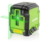 HUEPAR® HCE-1085- Compact 2 Green Line Laser Level - 98ft Green Cross Self-Levelling Laser Line for Construction with Vertical/Horizontal Base | Heavy Duty & Durable Build