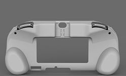 New Matte Non-Slip Hand Grip Handle Joypad Stand Case Holder with L2 R2 Trigger Button for PSV 2000 PS VITA 2000 Game Console-White.