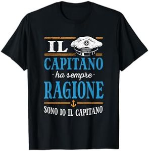 Capitani Navi Uomini Motoscafo Regali Barca Capitano Maglietta