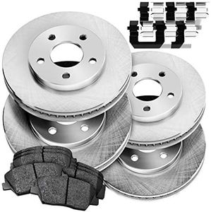 Power Sport PowerSport Front Rear Brakes and Rotors Kit |Front Rear Brake Pads| Brake Rotors and Pads| Ceramic Brake Pads and Rotors |fits 2015-2020 Acura TLX