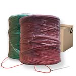 Buildingshop (Pack 2) Plastic Rope/Sutli Rassi Rope for Craft/Thread Roll Used for Packaging/Gardening Twine/Craft String/Tying Thread 400 Meter (Multi-Color)