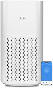 LEVOIT Smart Air Purifiers for Home Large Room, Covers up to 1588 Sq. Ft, APP Control and PM2.5 Display, H13 HEPA Filter Removes 99.97% of Particles, Allergies, Dust, Smoke, Alexa Control, White, XL