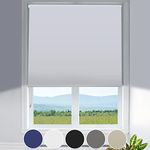 Blackout Roller Blind, Heat-Resistant Reflecting Thermo Blind (Grey, 120 x 230 cm) UV Resistant Window Blind for Bathroom, Bedroom, Office Living Room with Mounting Material