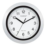 La Crosse Technology WT-3102S 10-Inch Atomic Analog Wall Clock, Silver