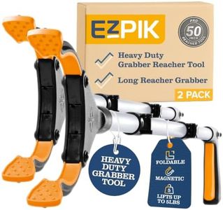 New 2026 EZPIK Pro 50" Foldable Grabber Reacher Tool for Seniors - Grabbers for Elderly Reaching Tool Heavy Duty Pickup Trash Picker Upper Equipment - Claw Grabber Stick for Reaching Aids, 2-Pack