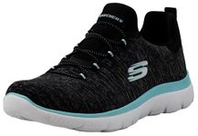 Skechers Women's Summits Quick Getaway Sneaker, Black, 10