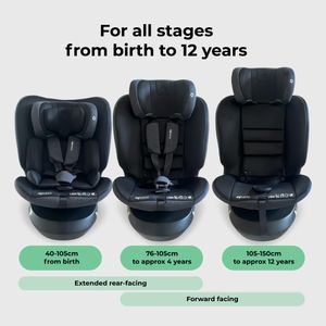 My Babiie 360 Spin Car Seat – Black