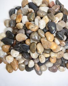 FAHAXIKI 40 lbs River Rocks Pebbles 1-2 Inch Polished Decorative Stones Natural Pebbles for Plants,Aquarium Gravel,Vase Fillers,Zen Garden & Succulent Bowl - Smooth Indoor/Outdoor Landscaping Stones