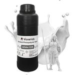 Voxelab 3D Printer Resin,405nm UV-Curing 3D Resin with High Precision and Quick Curing & Smooth Surface for LCD 3D Printing(500g,White）