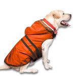 PETS EMPIRE Lightweight Raincoats Jacket for Dogs, Adjustable Hooded Dog Raincoats, Waterproof Rain Coat Slicker Poncho for Dogs (3XL, Neon Orange), Pack of 1