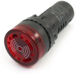 uxcell a13123000ux0462 ACDC24V Buzzer Alarm LED Accident Signal Indicator Flash Light AD16-22SM Red