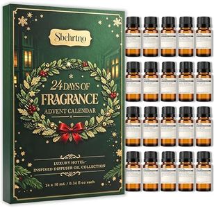 Sbehrtno 24 Days Holiday Fragrance Oil Advent Calendar, Hotel-Inspired Diffuser Oil Set, 24 x 10 mL Scented Oils for Diffusers, Christmas Countdown Calendar, Luxury Home Fragrance Gift for Women