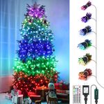 iBaycon RGB Christmas Tree Lights, 540 LED Color Changing Christmas Lights with Multiple Vivid Effect, Waterproof with Remote & Timer, Unique Design Tree Lights for 5ft to 9ft Christmas Trees