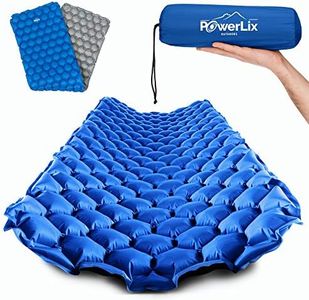 POWERLIX Camping Mat Inflatable Sleeping Mat - Ultralight Sleeping Pad, Compact & Lightweight Camping Mattress for Backpacking, Hiking,Outdoor - Airpad,Inflating Bag, Carry Bag, Repair Kit (Blue)