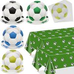 Football Party Decorations - Football Party Supplies Including Football Plates, Napkins, Tablecloth for Kids Football Theme Fan Sports Event Game Day Party Supplies, Serve 40