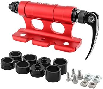 MUQZI Bicycle Quick Release Fork Mount Block Thru Axle Carrier Front Fork Block Car Roof Rack Support Bike Stand Holder with Adapters, Red