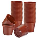 Muzhira Pots for Seed Starting/Cuttings, 12cm 10pcs Plastic Plant Nursery Pots,Seed Starting Pot Flower Plant Container for Seedlings, Cuttings, Transplanting