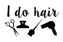 CCI I do Hair Hairstylist Decal Vinyl Sticker|Cars Trucks Vans Walls Laptop| Black |6.5 x 3.75 in|CCI1420