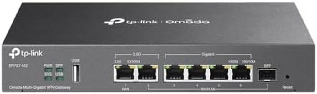 Omada Multi-Gigabit VPN Gateway, 2 x 2.5G, 4 x G Ports + 1 x SFP G Port, 1 x USB, Secured VPN, SDN, Centralised Network Management, Extensive Security Features, by TP-Link, 5-Year Warranty(ER707-M2)