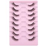 Half Lashes Natural Looking Cat Eye Lashes Accent Eyelashes Multi-layers Wispy Fluffy 3D Curly False Lashes Pack by Mavphnee