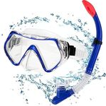 Abhsant Kids Snorkel Set, Diving Mask for Children as Unisex Kids Swimming Goggles, Anti-Fog Diving Mask and Dry Top Snorkel Combo Set for Junior and Youth …