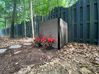 Enclo Privacy Screens EC18002 Lincoln WoodTek Vinyl Outdoor Privacy Screen, Perfect to Conceal Trash Bins and A/C Units, Full-Coverage No-Dig Kit 3.5ft H x 3.5ft W, Charcoal Color (2-Panels)