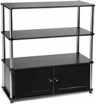 (Black) - Designs 2 Go High Boy TV Stand in Black, for TVs up to 90cm by Convenience Concepts