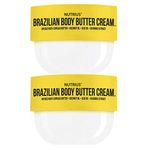Nutrius Brazilian Body Butter Cream - Infused with Cupuacu Butter, Coconut Oil, Acai Oil & Guarana Extract - 2 x 177mL