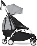 BABYZEN YOYO2 Stroller - Lightweight & Compact - Includes White Frame, Stone Seat Cushion + Matching Canopy - Suitable for Children Up to 48.5 Lbs