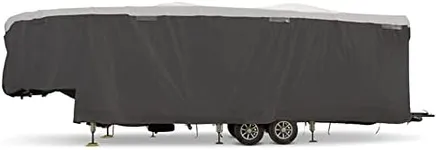 Camco ULTRAGUARD RV Cover - Fits 34 to 36 Inches 5th Wheel RV Trailer Cover - Features Secure Cinching Straps, Zippered Entry Doors, and Covered Air Vents (45756)