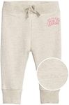 GAP Baby Girls Logo Pull-on Joggers Sweatpants, Heather Grey, 3-6 Months US