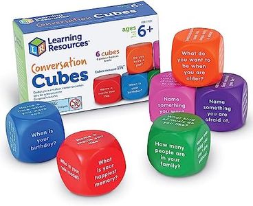 Learning Resources Conversation Cubes - 6 Pieces, Ages 6+ Foam Cubes for Social Emotional Learning, School Counselor Supplies, Speech Therapy Toys, Ice Breaker Cubes