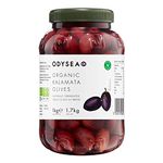 Odysea Organic Unpitted Kalamata Olives in brine, 1kg